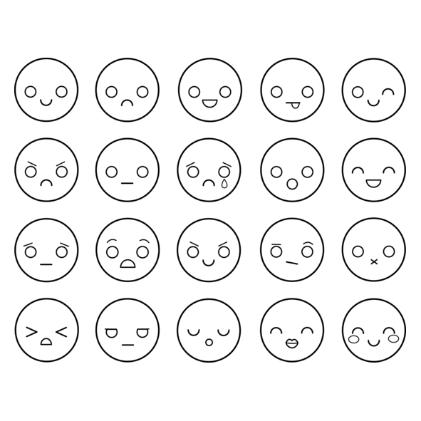 Desenho de Emoji de videogame para colorir
