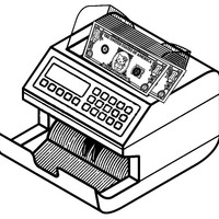 Desenho de Caixa registradora para colorir