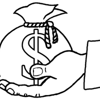 Desenho de Saco de dinheiro para colorir