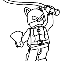 Desenho de Batgirl Lego para colorir
