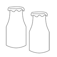 Desenho de Garrafas de leite para colorir