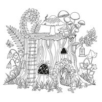 Desenho de Casa na árvore para adultos para colorir