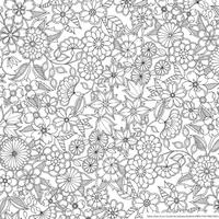 Desenho de Jardim florido para adultos para colorir