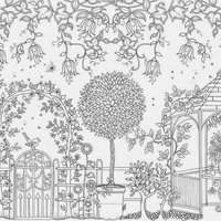 Desenho de Jardim Secreto para colorir