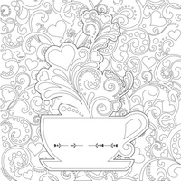 Desenho de Xícara de café para adultos para colorir