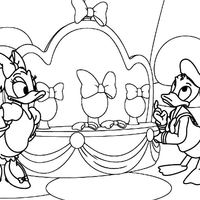 Desenho de Festa do Donald e da Margarida para colorir