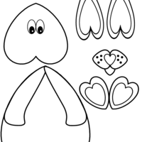 Desenho de Como montar coelho da Páscoa para colorir
