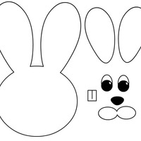 Desenho de Como montar máscara de coelho da Páscoa para colorir