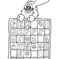 Desenho de Happy Easter para colorir