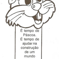 Desenho de Marcador de livro da Páscoa para colorir