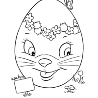 Desenho de Ovo de Páscoa feliz  para colorir