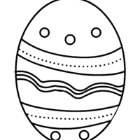 Desenho de Ovo de Páscoa lindo para colorir