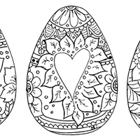Desenho de Ovos de Páscoa difíceis para colorir