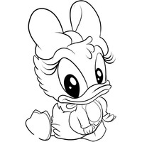 Desenho de Margarida Disney baby para colorir