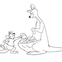 Desenho de Personagens da Disney na Páscoa para colorir