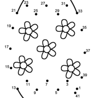 Desenho de Unir pontos - ovo de Páscoa decorado para colorir