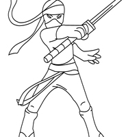Desenho de Espada ninja para colorir