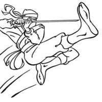 Desenho de Ninja Samurai para colorir