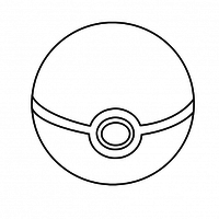 Desenho de Pokebola para colorir