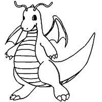 Desenho de Dragonite para colorir