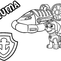 Desenho de Submarino de Zuma para colorir