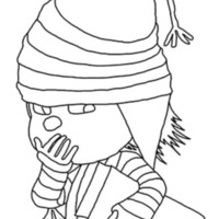 Desenho de Edith dos Minions para colorir