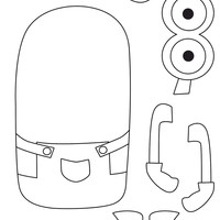 Desenho de Jogo de montar - Minions para colorir