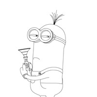 Desenho de Kevin dos Minions para colorir