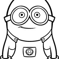 Desenho de Minion Carl para colorir