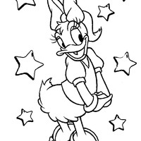 Desenho de Margarida namorada do Pato Donald para colorir