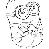 Desenho de Minion Donnie para colorir