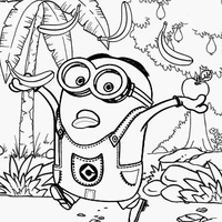 Desenho de Minion fugindo para colorir