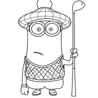 Desenho de Minion Kevin para colorir