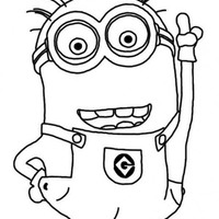 Desenho de Minion Phil para colorir