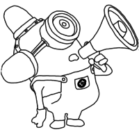 Desenho de Minion Stuart para colorir