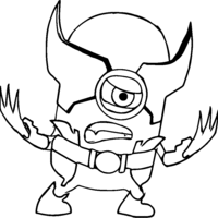 Desenho de Minion super-herói para colorir