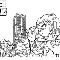 Desenho de Ravena dos Teen Titans Go para colorir