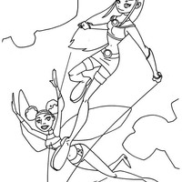 Desenho de Ravena de Jovens Titãs para colorir - Tudodesenhos
