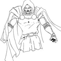 Desenho de Vilão Victor von Doom para colorir