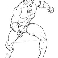 Desenho de Demolidor super-herói para colorir