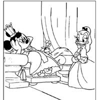 Desenho de Princesas Margarida e Minnie para colorir
