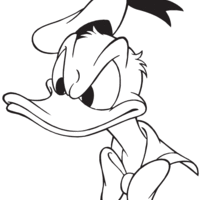 Desenho de Donald bravo para colorir