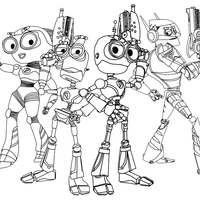 Desenho de Robôs pirados para colorir