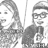Desenho de Manoela e Isabela para colorir