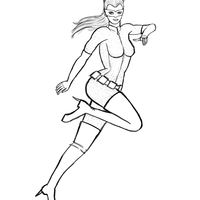 Desenho de Mulher Gato Marvel para colorir