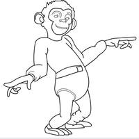 Desenho de Chimpanzé de Space Chimps para colorir