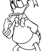 Desenho de Donald com vergonha para colorir