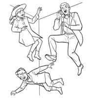 Desenho de Meninos da Mary Poppins para colorir