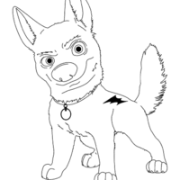 Desenho de Bolt super cão para colorir