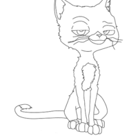 Desenho de Gato amigo de Bolt para colorir